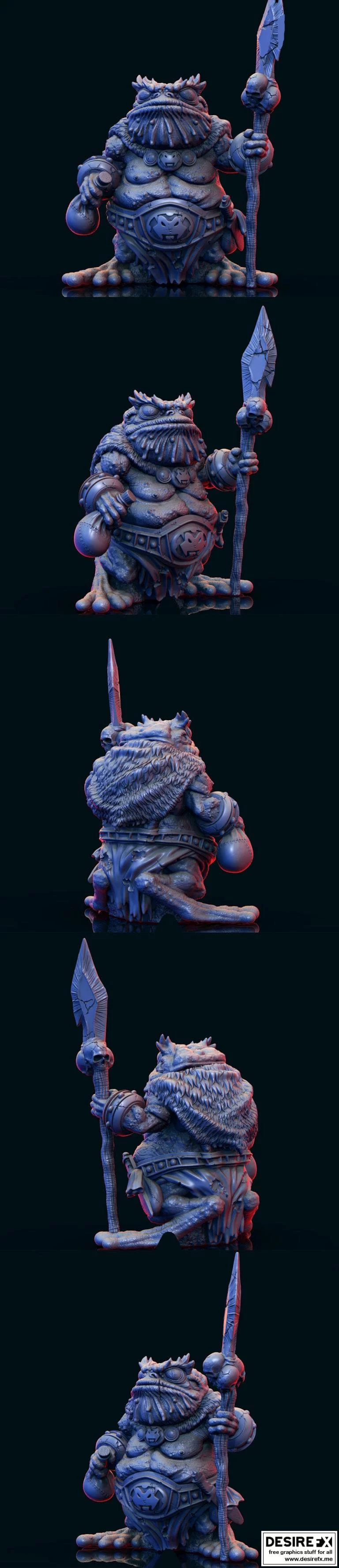 Bullywugboss 3D打印模型：动漫游戏角色可打印造型|Bullywugboss