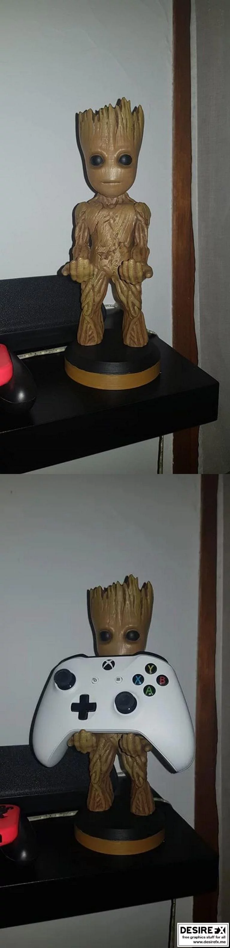 Groot 3D打印手持支架模型|Groot Joystick and Cell Phone Holder