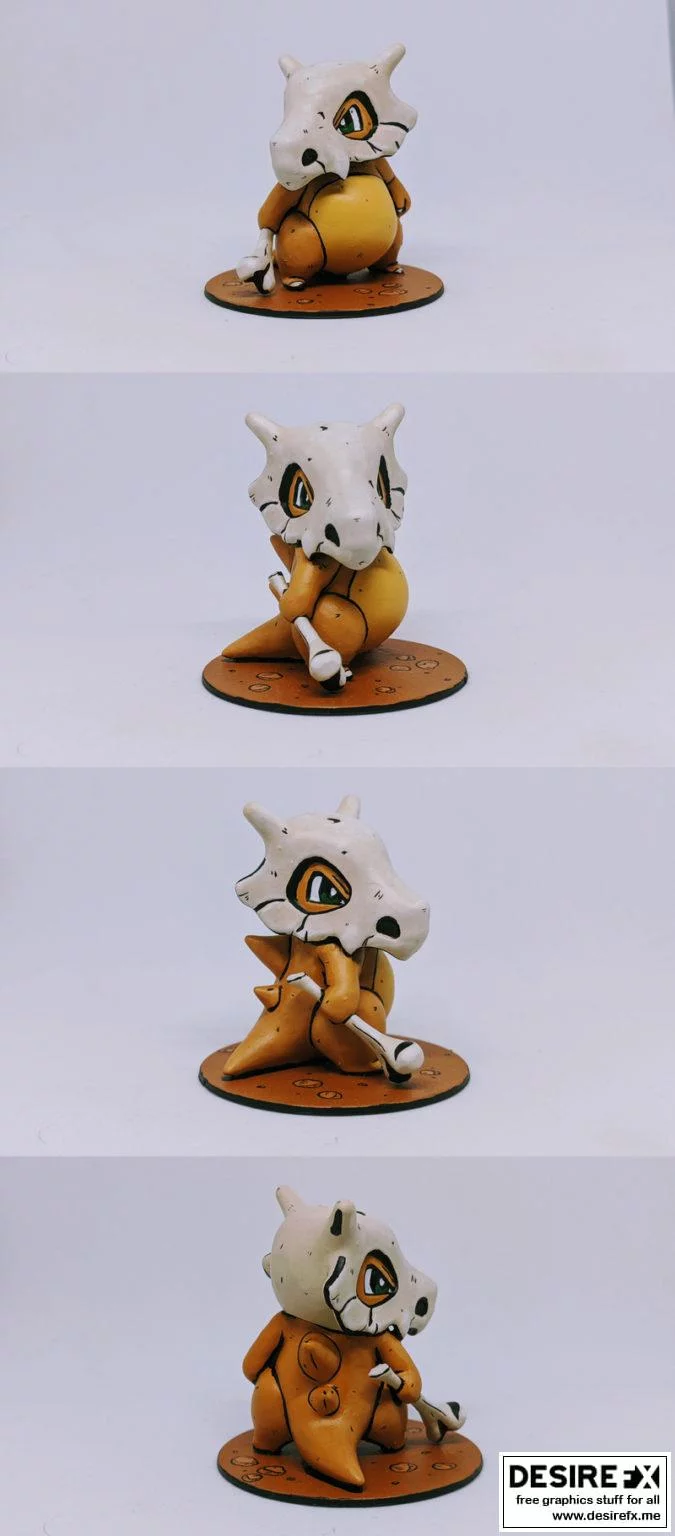 Cubone 3D打印模型|Cubone Pokemon