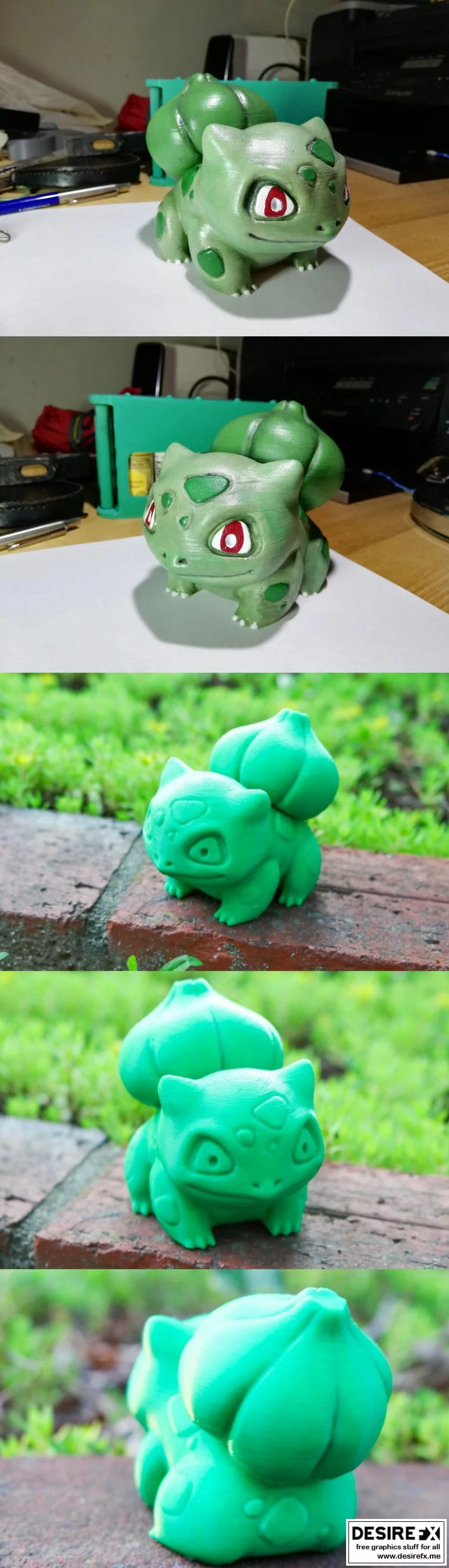 宝可梦高精度3D打印模型：小火龙|Bulbasaur Pokemon High-Poly Realistic