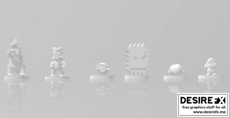 游戏中的哥斯拉3D打印模型|Bowser Chess