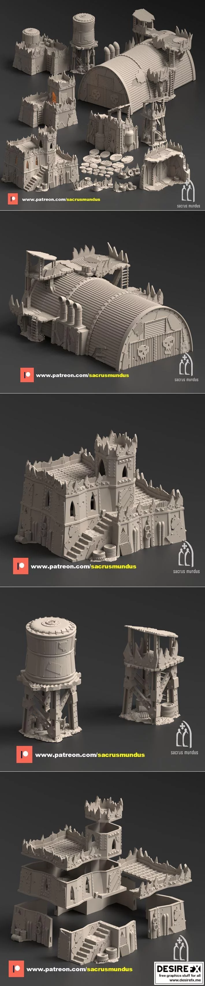 Warpzel-1A 北地兽人聚落 3D打印模型|Warpzel-1A Orc Settlement