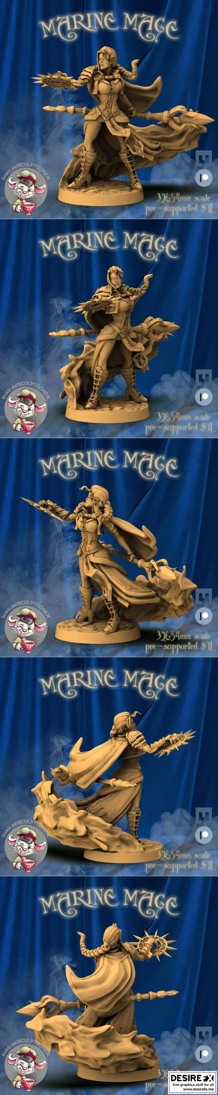 海洋法师3D打印模型|Marine Mage