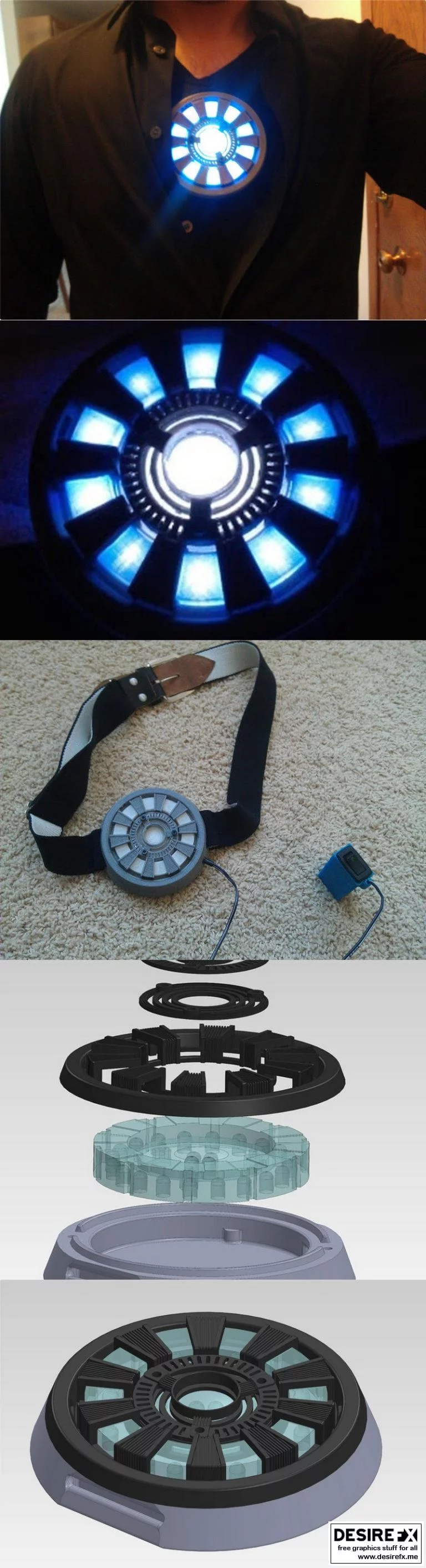 可穿戴弧反应堆模型|Wearable Arc Reactor