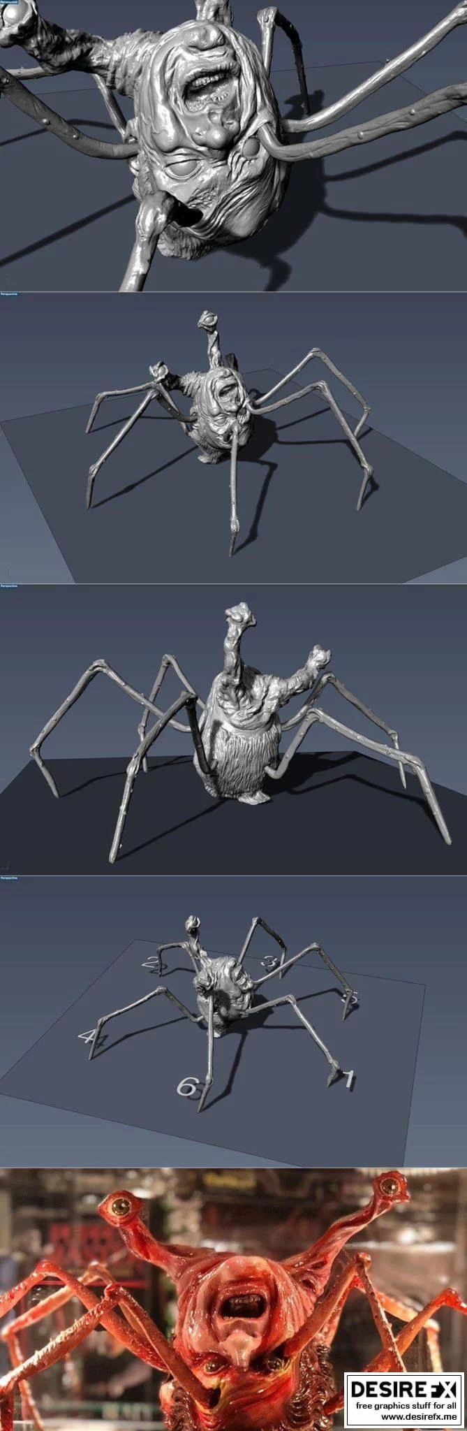 蜘蛛头3D打印模型|The Thing Spider head