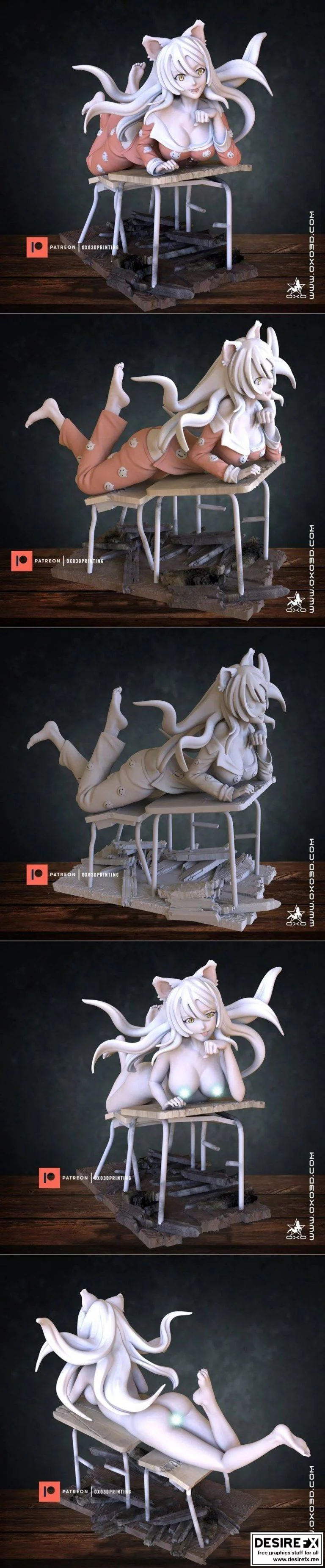 黑羽凉花 3D打印模型|Black Hanekawa