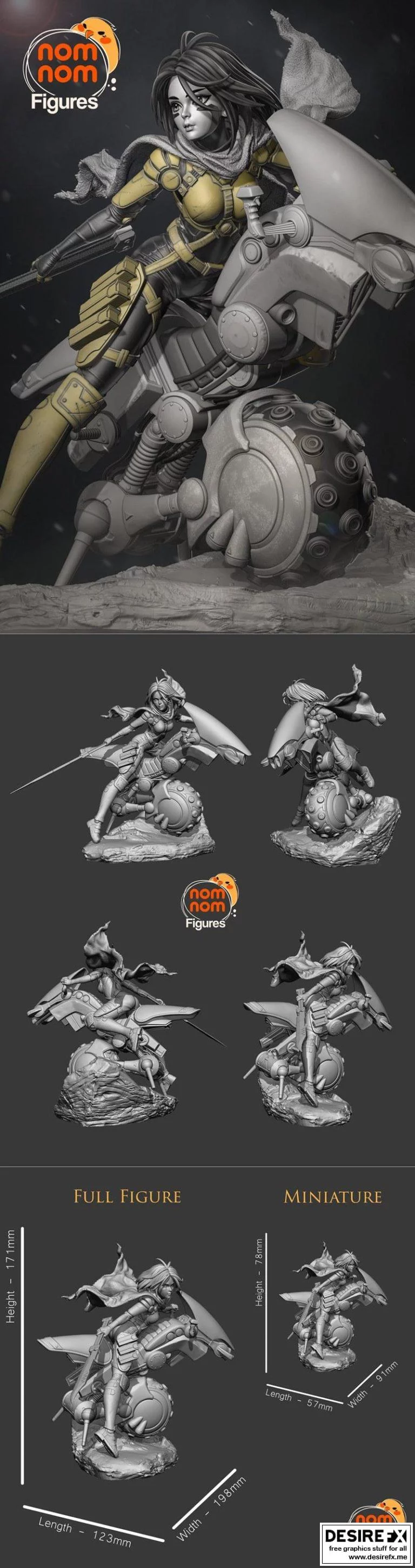 阿丽塔 机械天使 3D打印模型|Alita Gunm Battle Angel