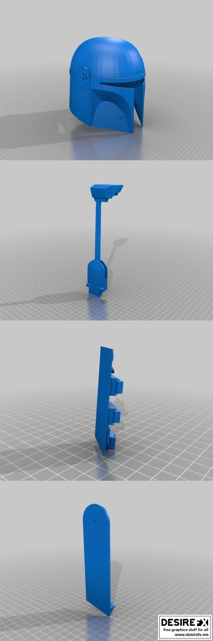 3D打印鲍勃费特头盔模型|Full Size Wearable Boba Fett Helmet