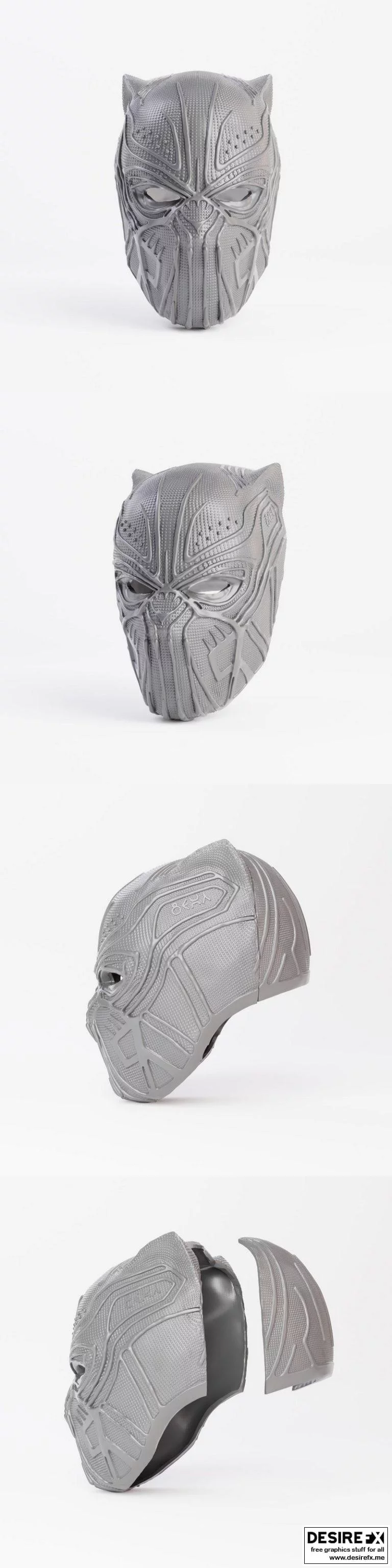 黑豹面具3D打印模型|Black Panther Mask