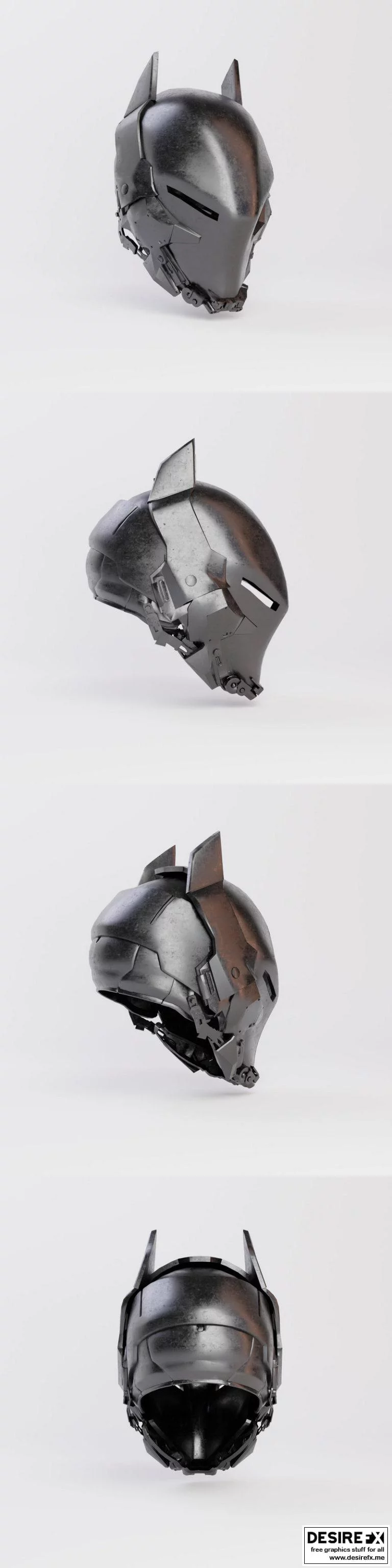 暗黑骑士3D打印头盔模型|Arkham Knight Wearable Helmet