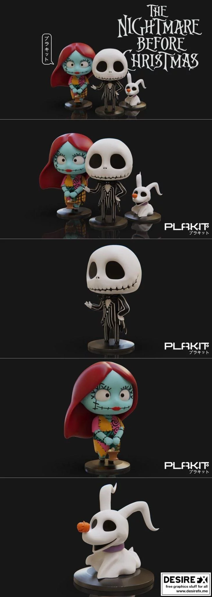 《圣诞前夜》3D打印模型集：恐怖南瓜怪兽|The Nightmare Before Christmas