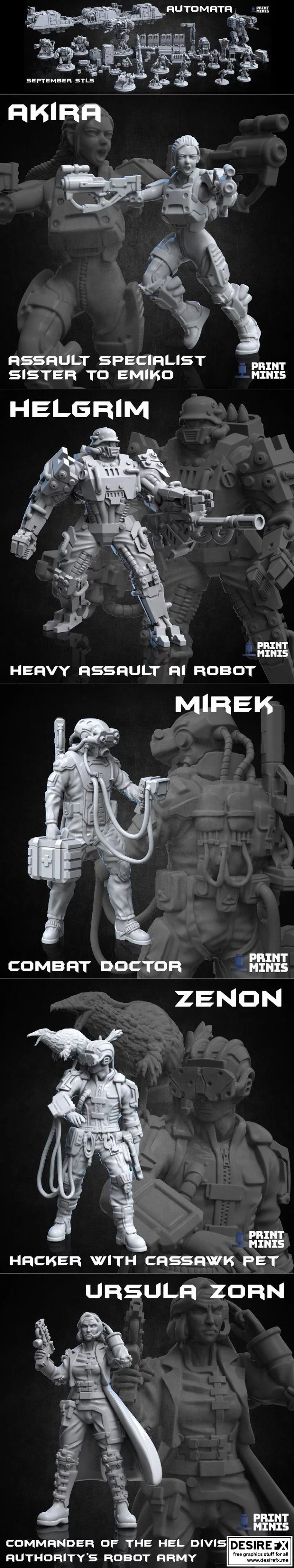 Print Minis 九月2021：赛博朋克2077-艾达·王-3D打印模型|Print Minis September 2021