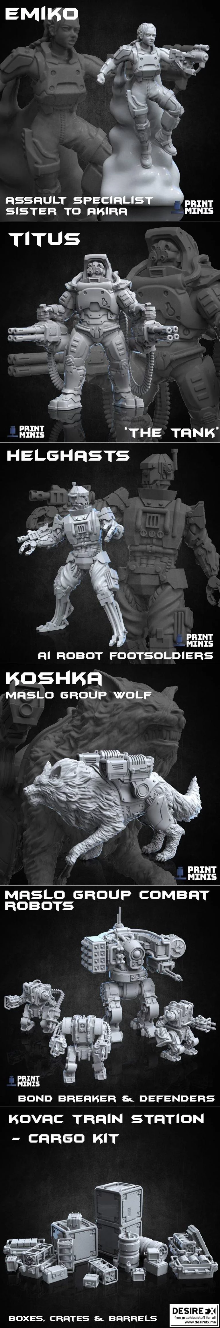 Print Minis 九月2021：赛博朋克2077-艾达·王-3D打印模型|Print Minis September 2021