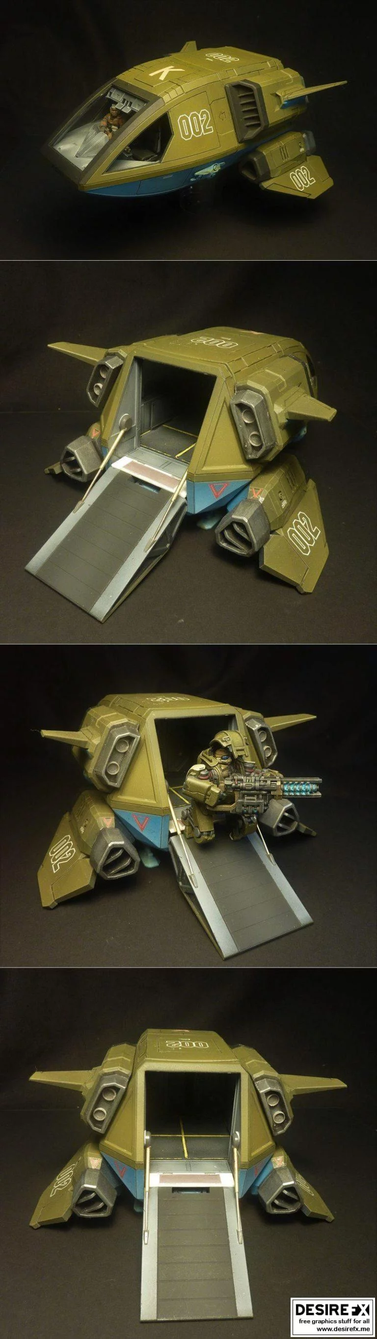 Landing Shuttle 3D打印模型：动漫《星际救援》角色“艾琳”立体模型|Landing Shuttle