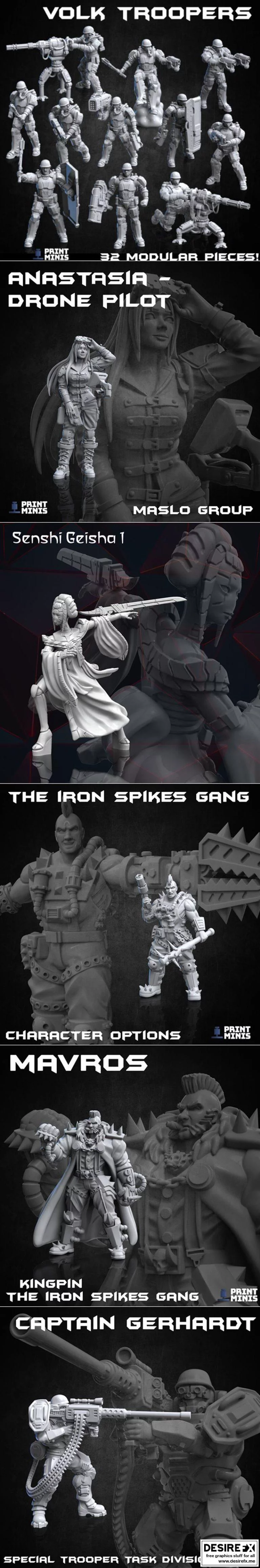 Print Minis August 2021  
→ 《原神-旅行者3D打印模型》|Print Minis August 2021