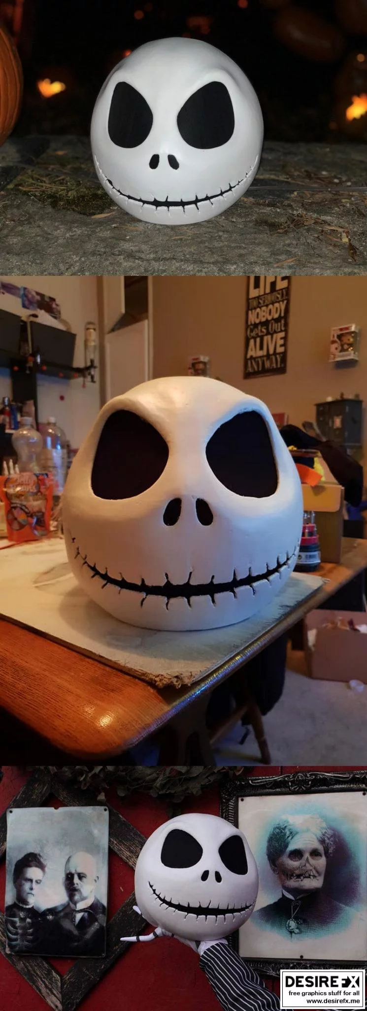哈克节头像3D打印模型|Jack Skellington Halloween Head