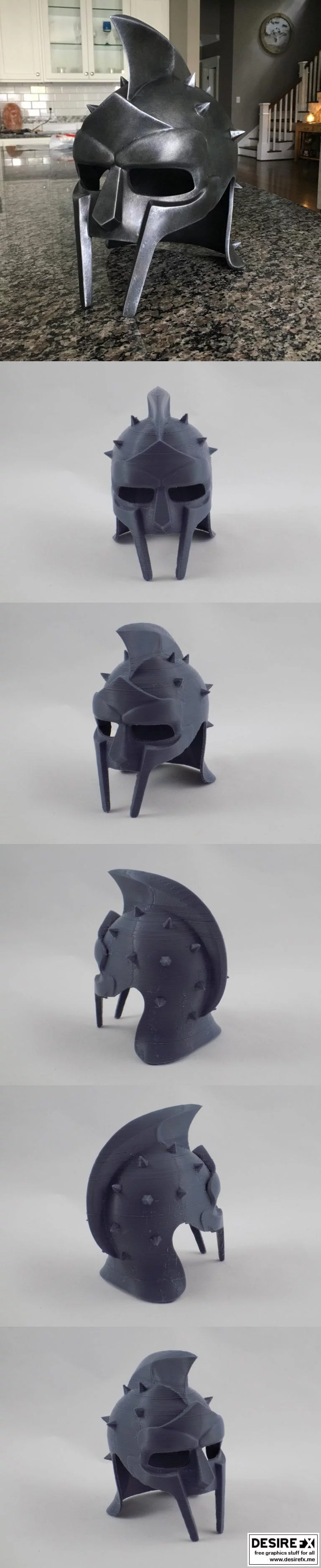 古罗马战盔 3D打印模型|Gladiator Helmet