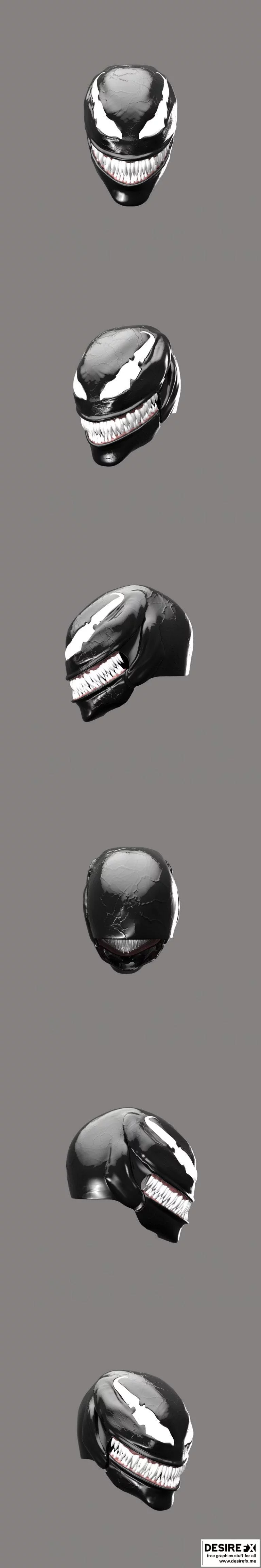 全貌毒液电影面具3D打印模型|Full Venom Movie Mask