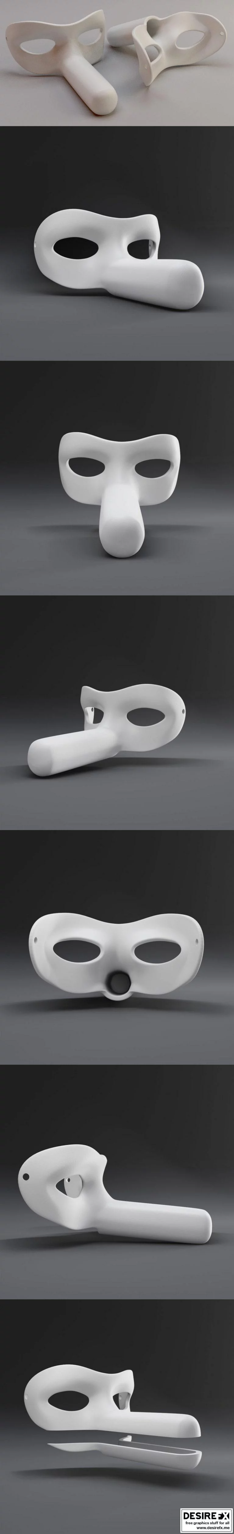 橙色齿轮面具3D打印模型|Clockwork Orange Mask