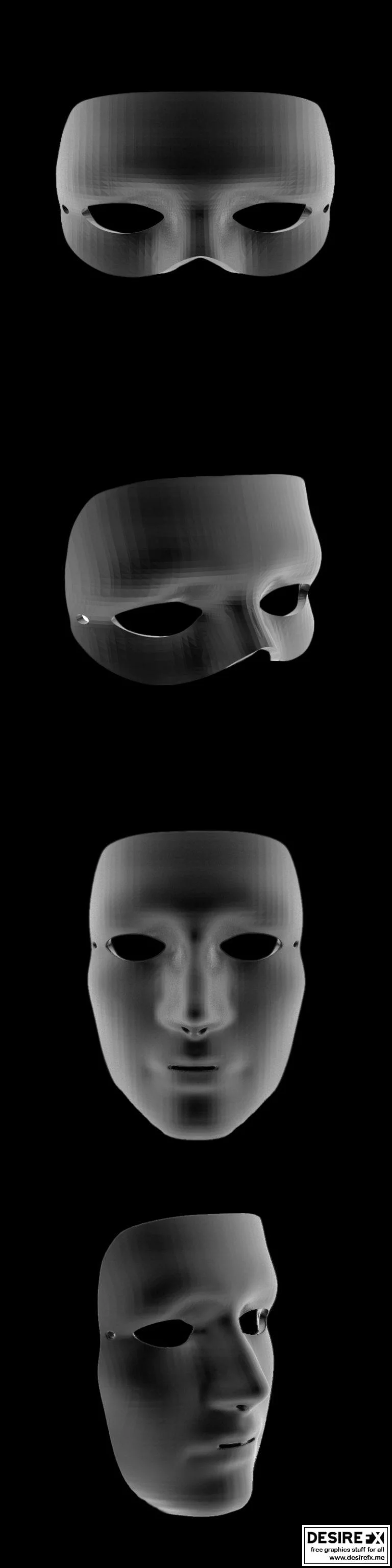 3D打印南瓜面具模型：哈利波特·赫敏·魔法学校风格|Blank Halloween Mask