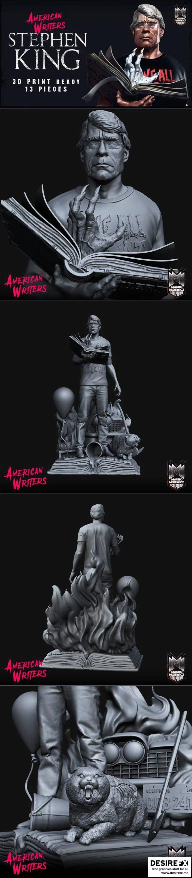 史蒂芬·金作品中的经典角色3D打印模型集|Stephen King