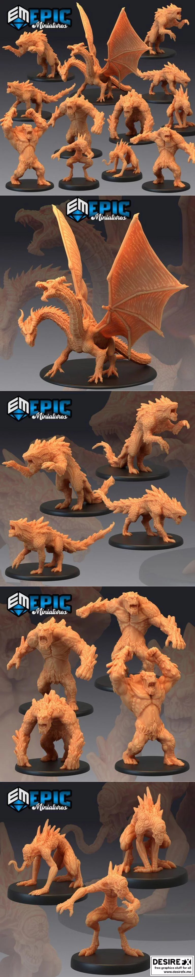 双山之巅 3D打印模型|Epic Minis Twin Mountains