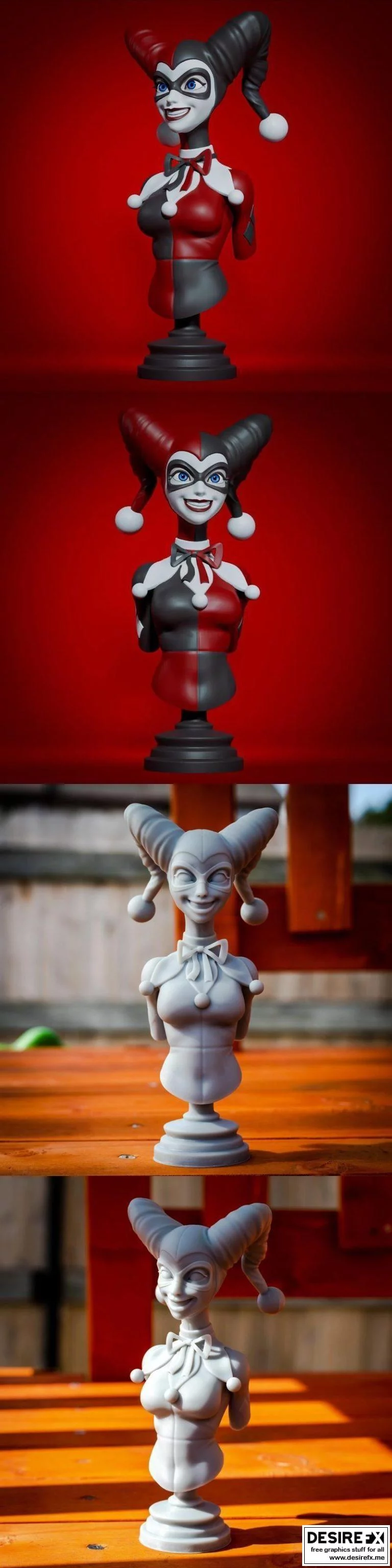 哈莉奎因3D打印模型|Harley Quinn Bust