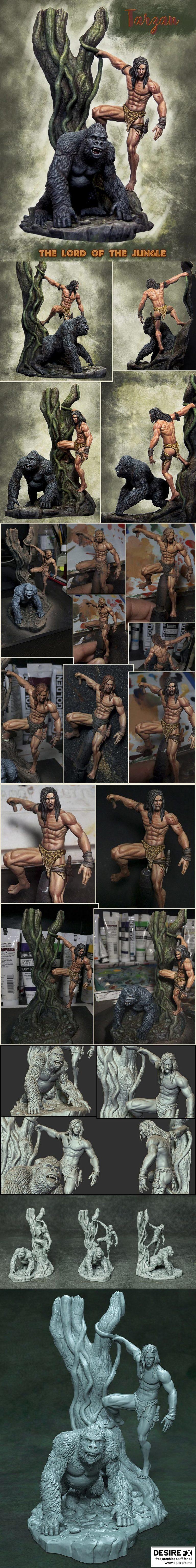 丛林之王 Tarzan 3D打印模型|Tarzan Lord of the jungle