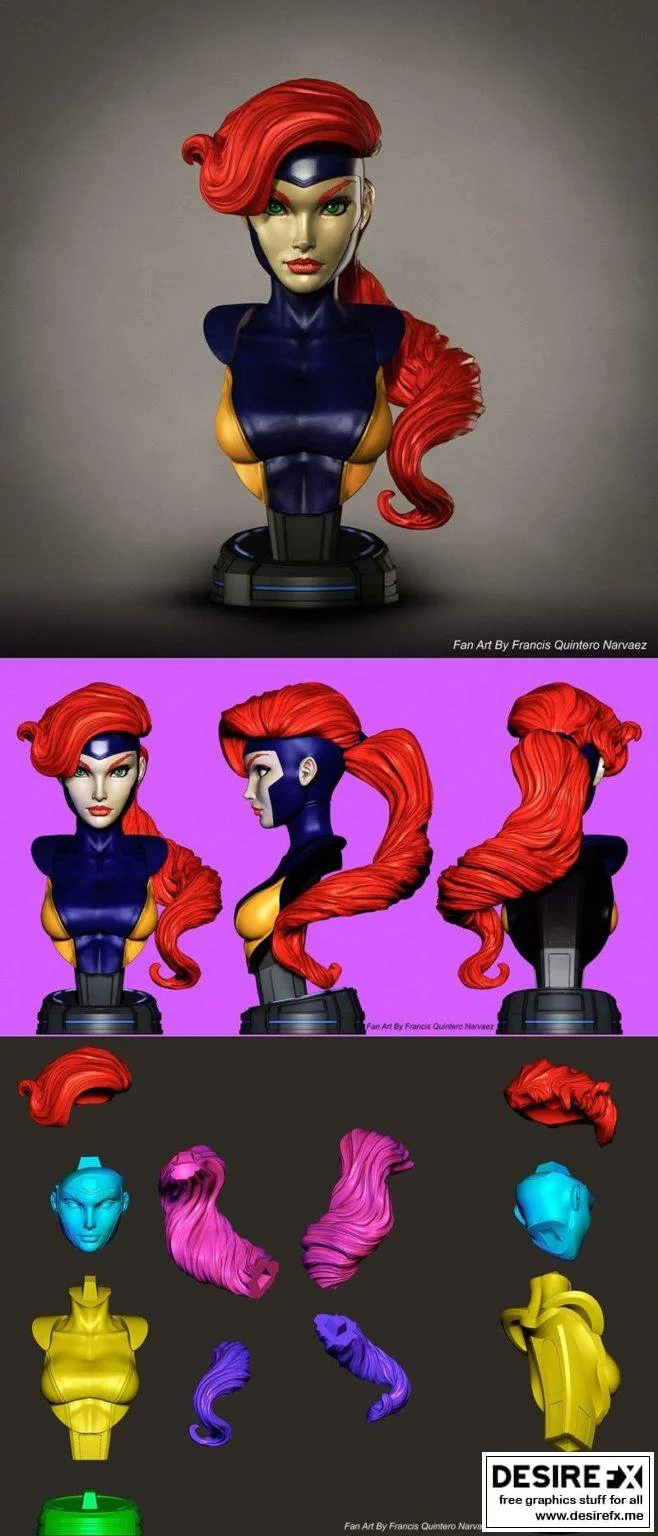 Campbells 金刚狼 3D打印模型|Campbells Jean Grey Bust