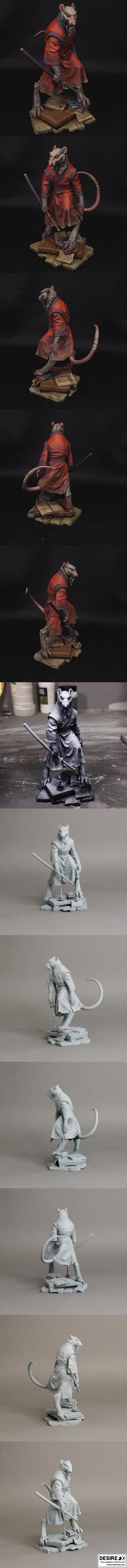 TMNT - 拆解与重塑：Splinter 3D打印模型设计|TMNT – Splinter