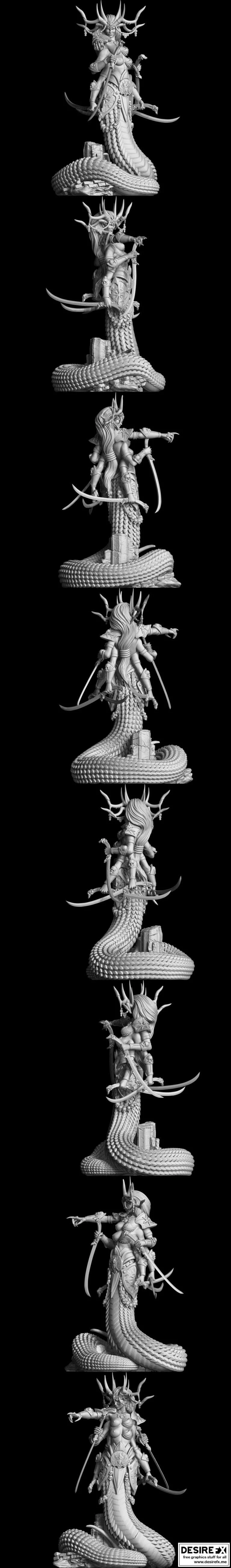 欲望之巅：Sasha 3D打印模型集|Sasha Queen of Lust