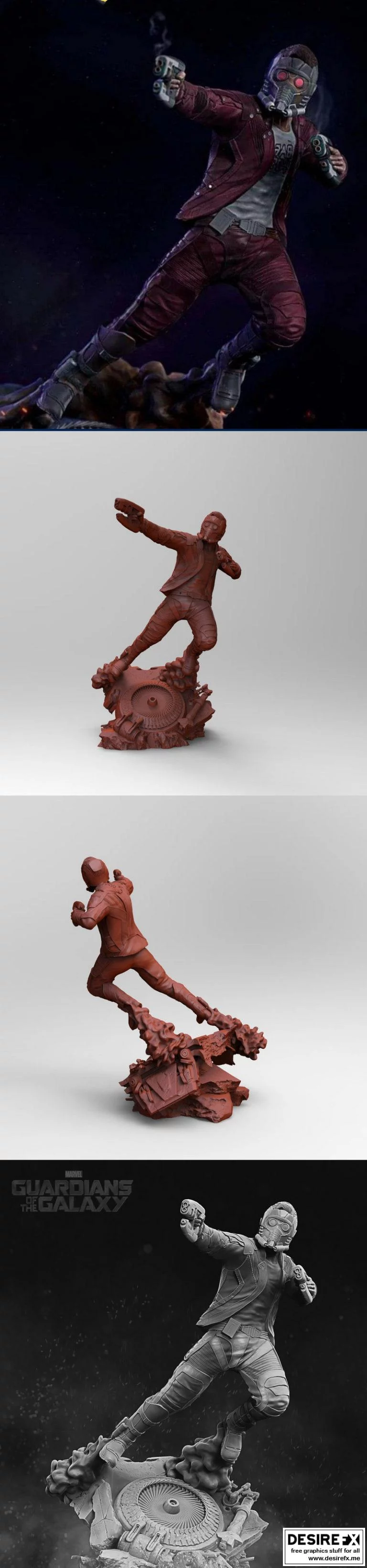 星爵 3D打印模型|Star Lord