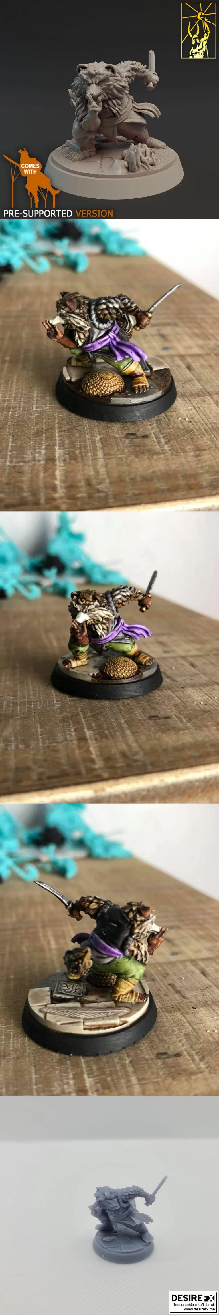 鬼怪天狗持剑3D打印模型|Yokai Tanuki with Sword