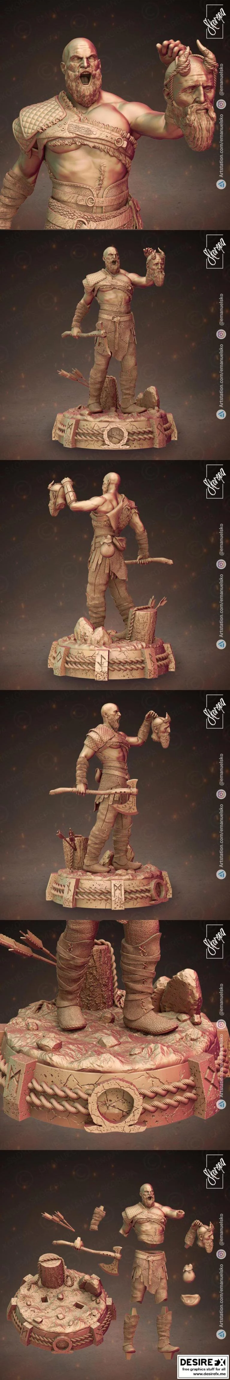 克雷多斯3D打印模型|﻿Kratos