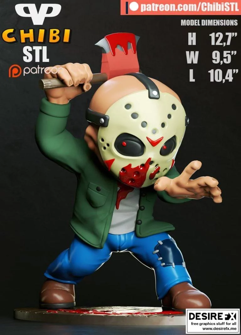 3D打印模型：Jason Voorhees Chibi|﻿Jason Voorhees Chibi