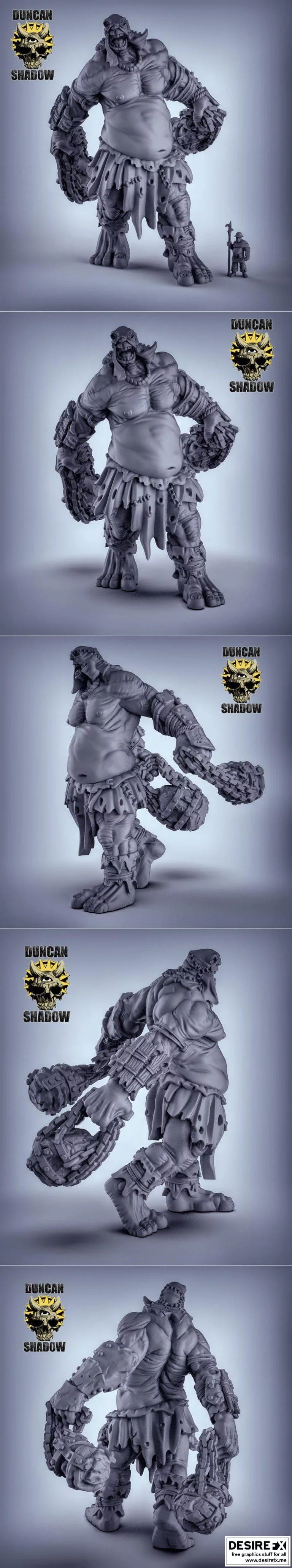 泰坦与双锤：3D打印模型作品|﻿Titan with flails