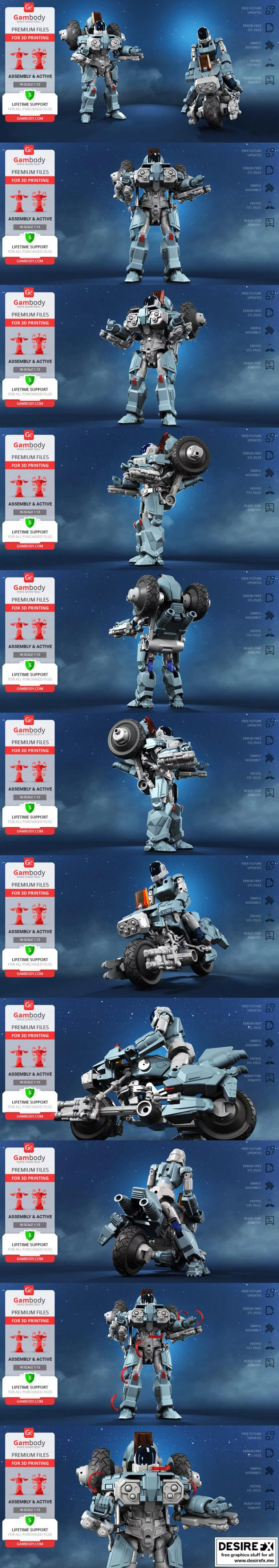 Robotech VR-052 环形风暴战甲 3D打印模型|Robotech VR-052 Cyclone