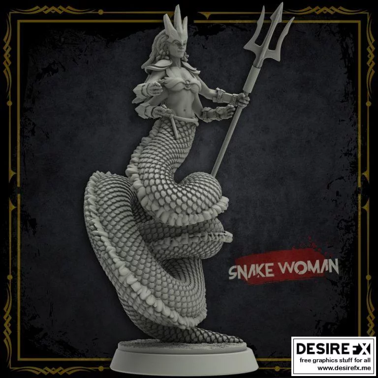 蛇女：3D打印模型设计集|Snake woman
