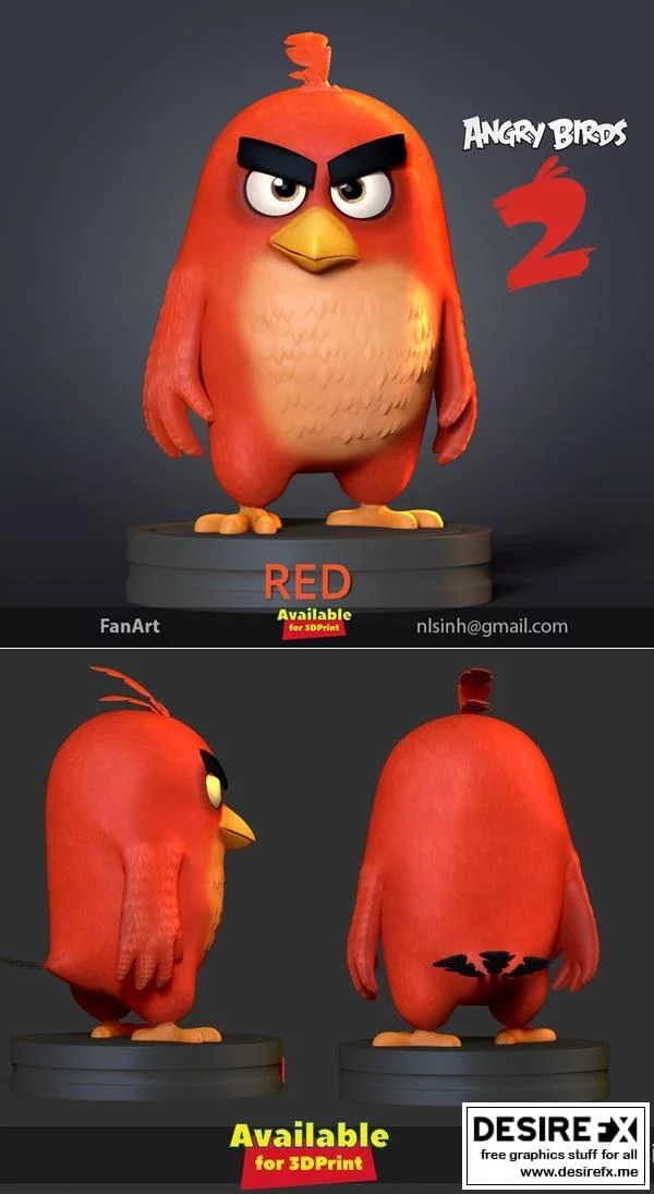 愤怒鸟2 3D打印模型|﻿Angry Birds 2