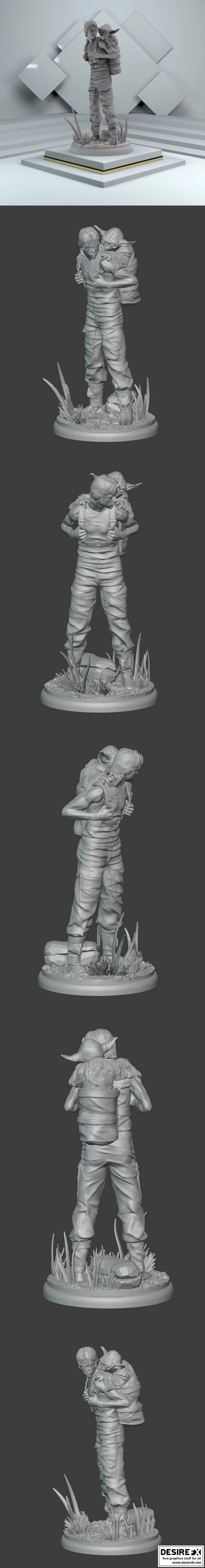 《星球大战：尤达的3D打印模型》|Luke and Yoda