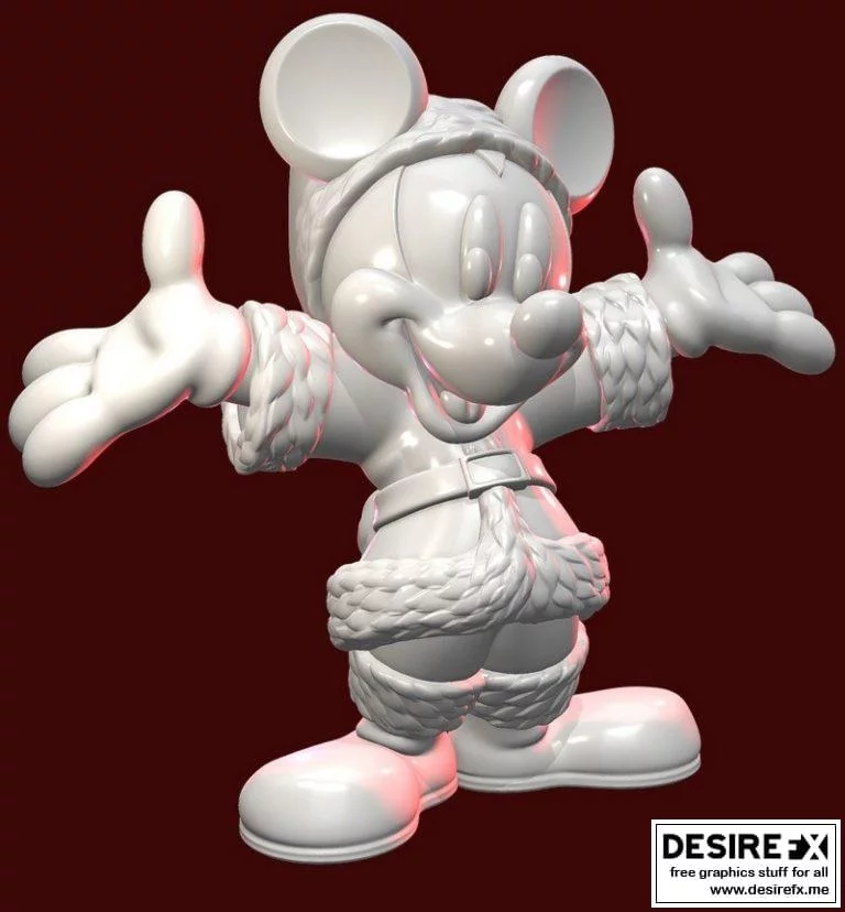 迪士尼经典动漫角色米奇鼠3D打印模型|Mickey Mouse – Present