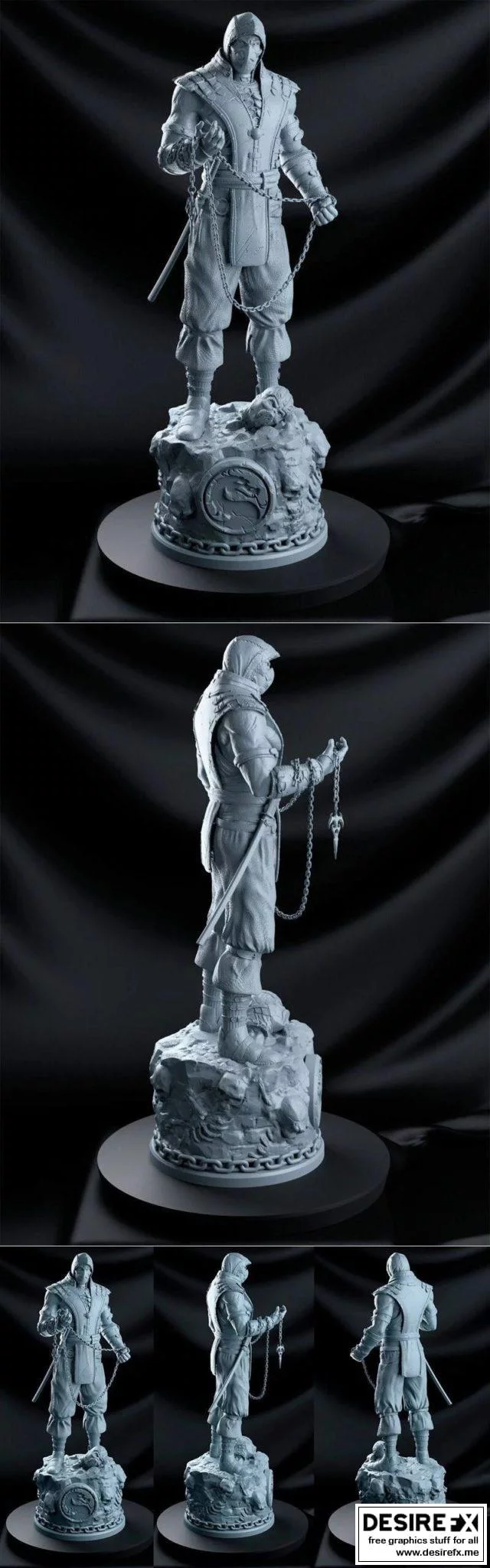 3D打印模型：Mortal Kombat 斯科皮昂|﻿Scorpion Mortal kombat