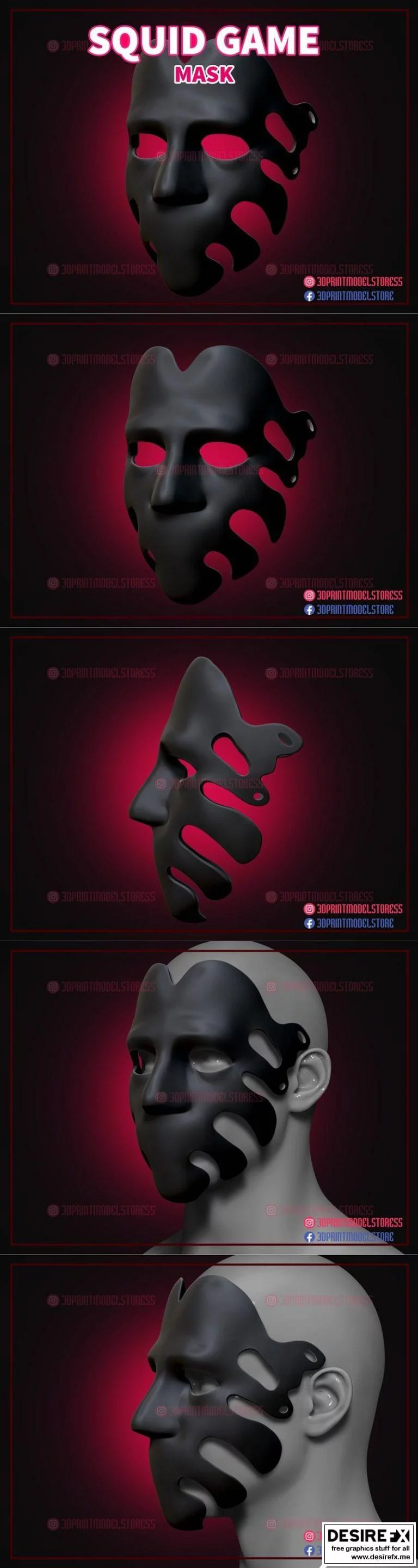 Squid Game 3D打印模型角色造型|﻿Squid Game Mask