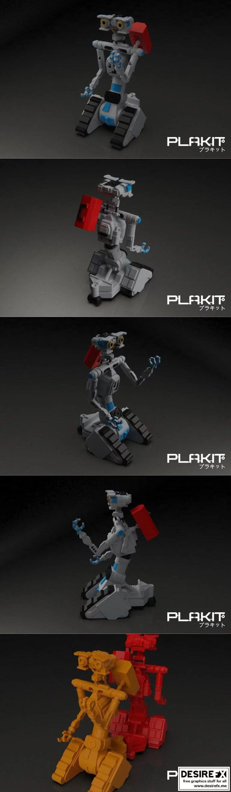 PlaKit 电影 机器人约翰尼5 3D打印模型|﻿PlaKit Johnny 5