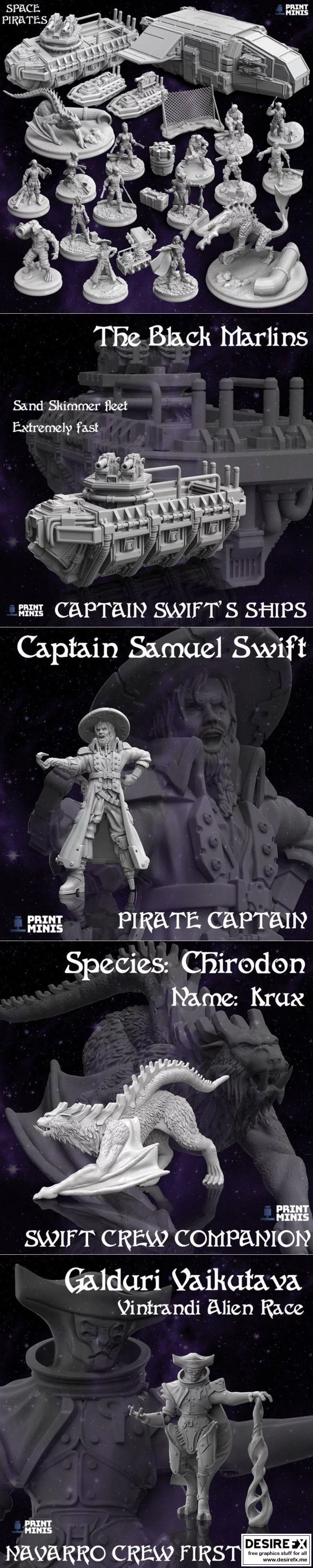 太空海盗3D打印模型|﻿Print Minis – Space Pirates April 2021