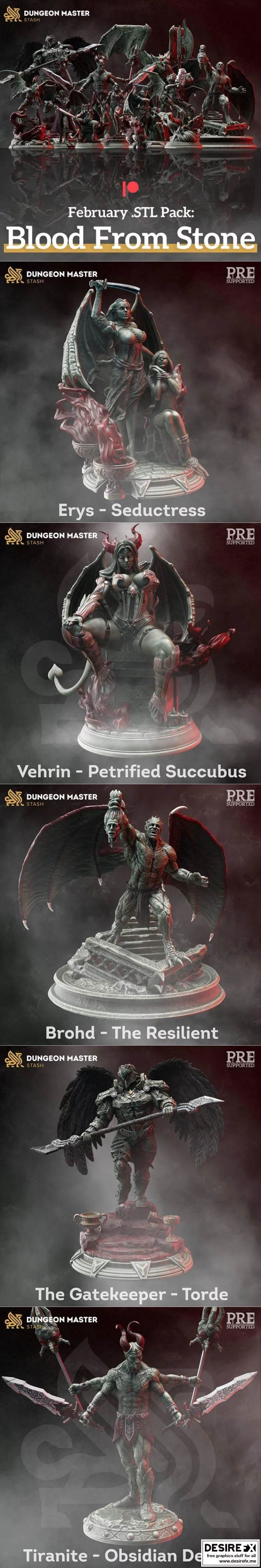 DM-Stash 《血石》角色3D打印模型|﻿DM-Stash Blood from Stone February 2022