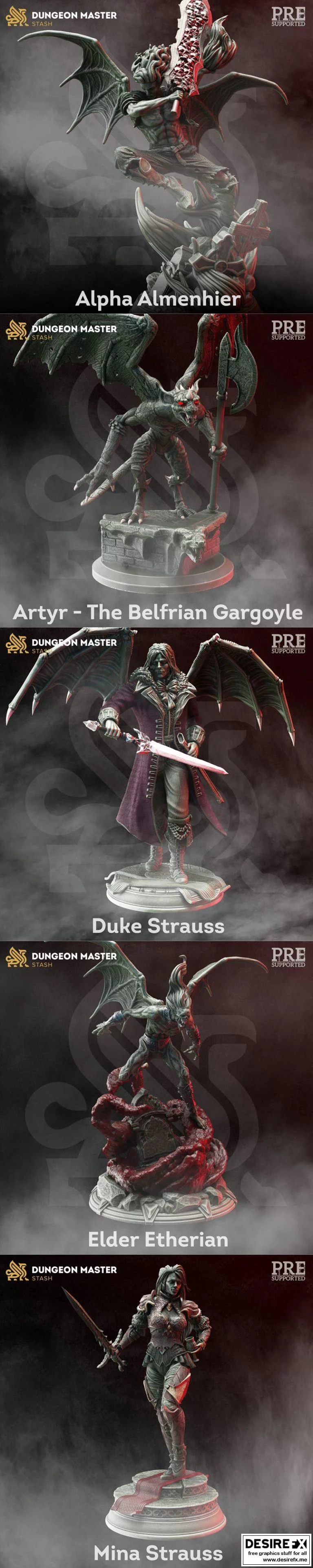 DM-Stash 《血石》角色3D打印模型|﻿DM-Stash Blood from Stone February 2022