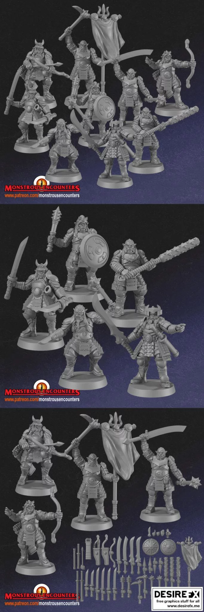 异世界冒险：霍格兰德之影 3D打印模型|Hobgoblins