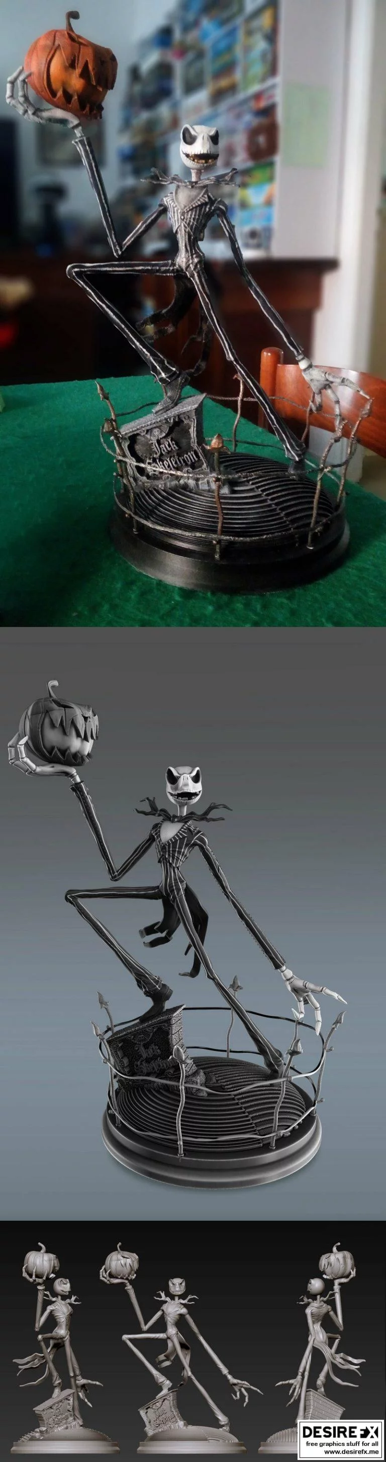 迪士尼电影《杰克·斯克里文特》3D打印模型|Jack Skellington