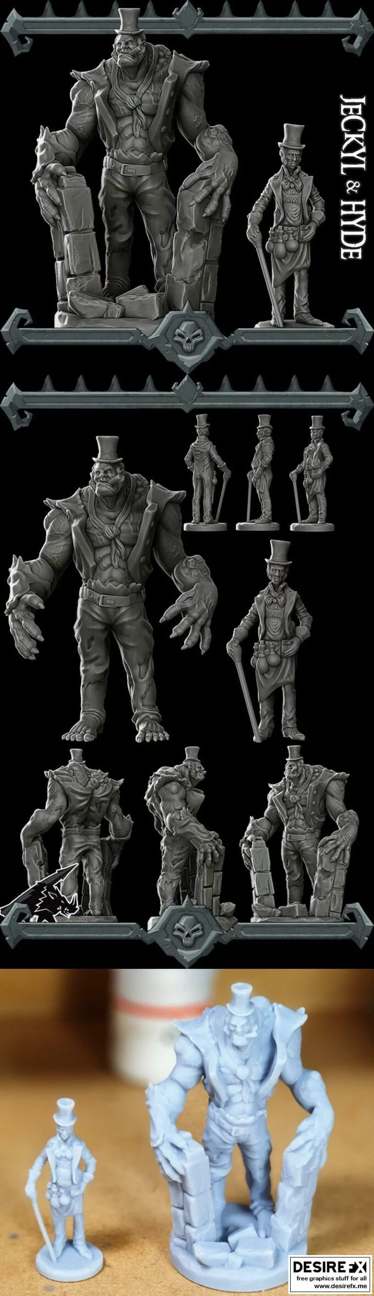 Jekyll & Hyde 3D打印模型|Jekyll & Hyde